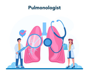Pulmonologist. Idea of health and medical treatment. Healthy
