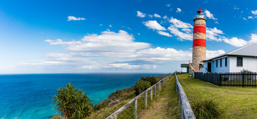 The famous lighthouse on Moreton Island