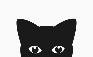 Black cat creeping up.