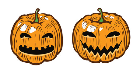 Halloween pumpkin. Symbol vector illustration