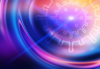 Blank abstract background on the theme of the COVID-19 coronavir