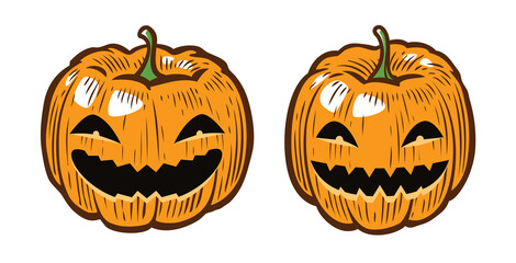 Halloween pumpkin cartoon. Symbol vector illustration