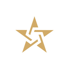 Modern star logo design vector