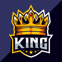 King crown esport logo design © avante_speed