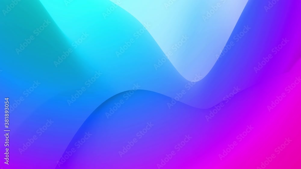 Aufkleber abstract looped 4k bg, surface with waves. liquid blue purple gradient of paint with internal glow f