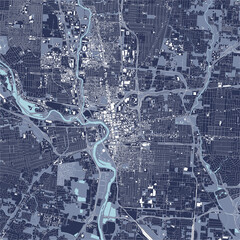 map of the city of Columbus, Ohio, USA