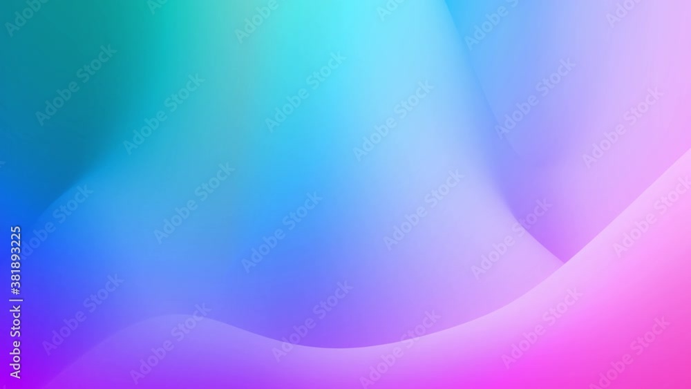 Poster abstract looped 4k bg, surface with waves. liquid blue purple gradient of paint with internal glow f