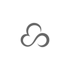 simple outline logo of a cloud, cream or hair