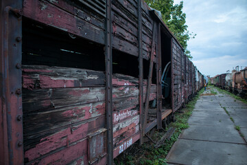 alte Zugwaggons
