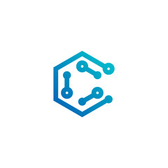 scientific logo of the hexagon and the letter c