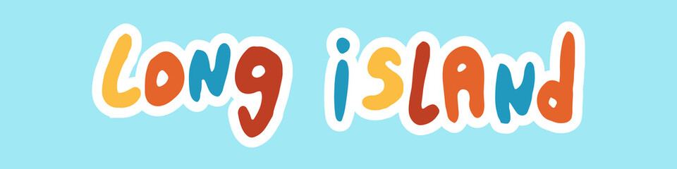 Names of alcoholic drinks. Handwritten lettering text isolated on blue backgroud. Template for bar menu, poster or banner. Simple typographic design