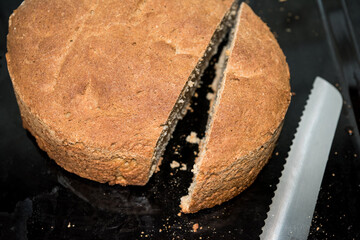 close up of a loaf of bread
