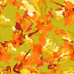 UFO camouflage of various shades of green, yellow and orange colors