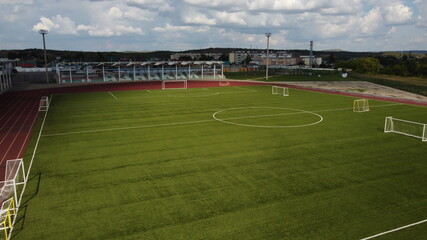 football field with lines