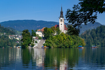 lake bled church