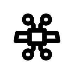 Satellite Icon - Vector Illustration .