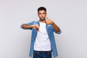  feeling confused, clueless and unsure, weighting the good and bad in different options or choices