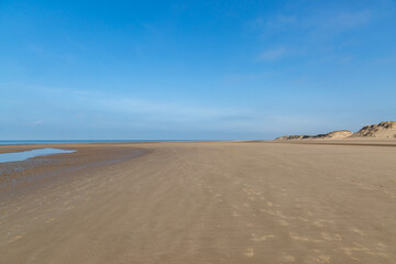 Fototapeta na wymiar The Sandy Beach at Formby