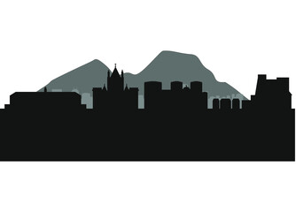 Fototapeta premium Naples city skyline in Italy