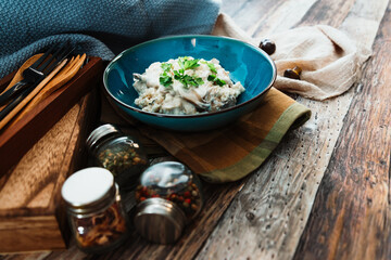 Italian chicken and mushroom risotto
