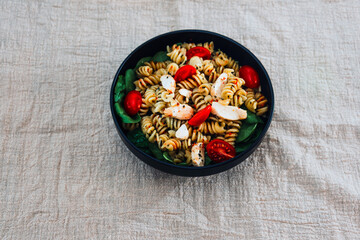 Fresh chicken salad with tomatoes