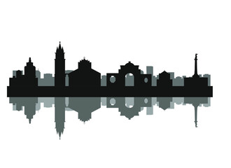 Obraz premium Messina city skyline in Italy