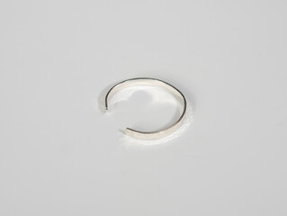 Fototapeta premium Shiny sterling silver bangle bracelet jewelry