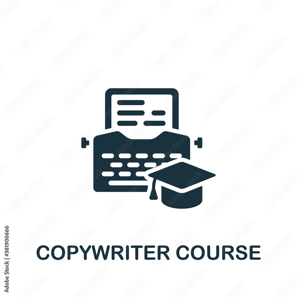 Poster copywriter course icon. simple element from online course collection. creative copywriter course ico
