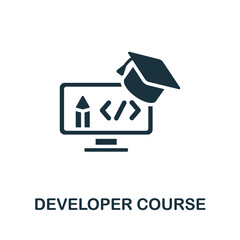 Developer Course icon. Simple element from online course collection. Creative Developer Course icon for web design, templates, infographics and more