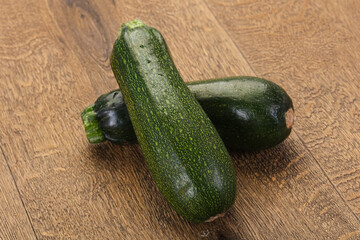 Raw ripe zucchini