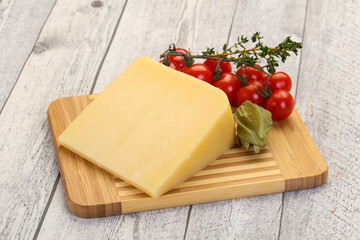 Hard parmesan cheese piece