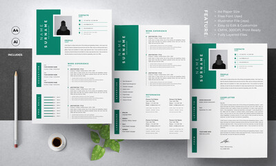 Resume Layout Set with Cover Letter