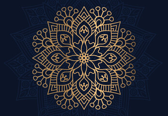 Circular pattern in the form of a mandala. Henna tattoo mandala. Mehndi style. Decorative pattern in oriental style