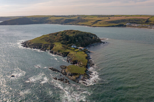 Remote Island in the Sea Off the Mainland in the Summer