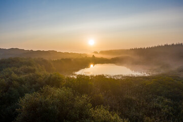 Sunrise over a peatbog in County Donegal - Ireland.