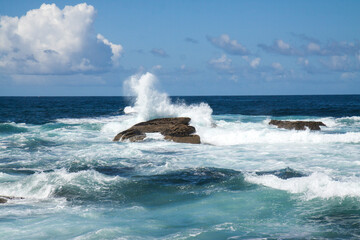 Waves breaking at the Galician coast, Northwest Spain