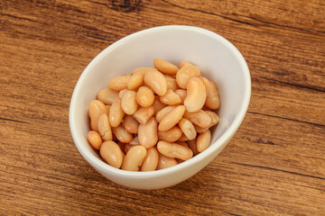 White beans kidney in the bowl