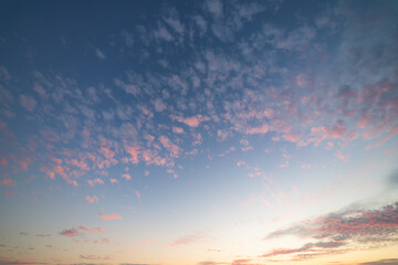 Cirrocumulus clouds sunset sky landscape