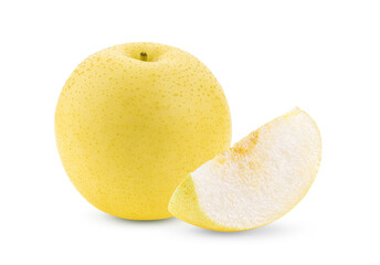  pear fruit  on white background