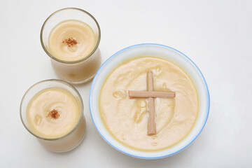 Pesaha Appam, Bread ,Paal religious Christian food on Maundy Thursday, Happy, Good Friday with rice...