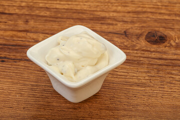 Caesar cream sauce with parmesan and herbs