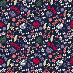 Ditsy floral seamless pattern vector design