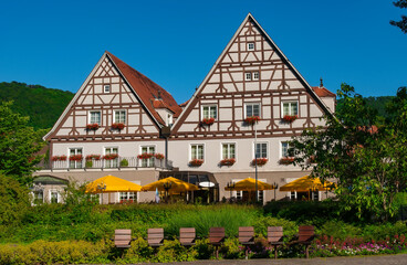 Fachwerkhäuser, Bad Überkingen, Baden-Württemberg, Deutschland