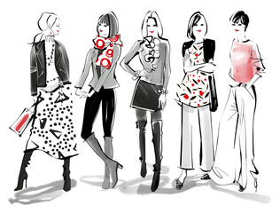 ファッションクロッキーシリーズ_秋冬No.2_レッド