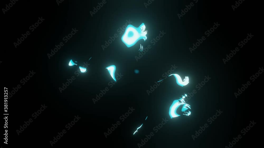 Aufkleber hd video of beautiful texture or pattern formation on the majestic unicorn body shape, isolated on b