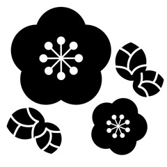 かわいい梅の花イラスト