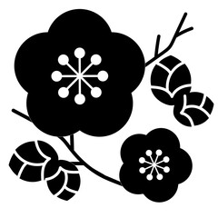 かわいい梅の花イラスト
