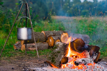 kettle on a tripod