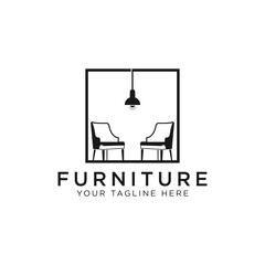 furniture interior logo vector icon illustration