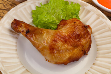 Roasted chicken leg